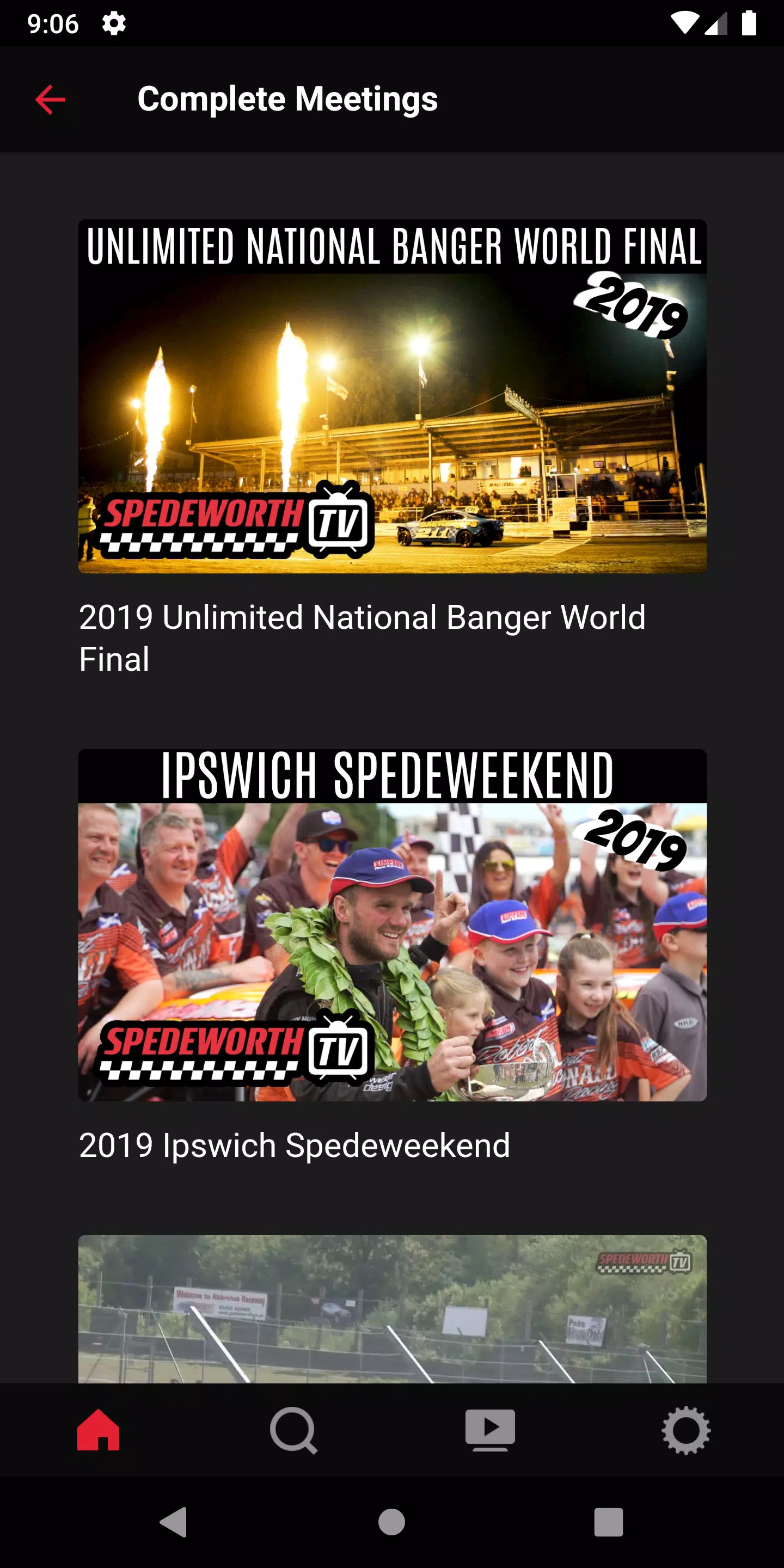 Spedeworth TV Captura de pantalla 1