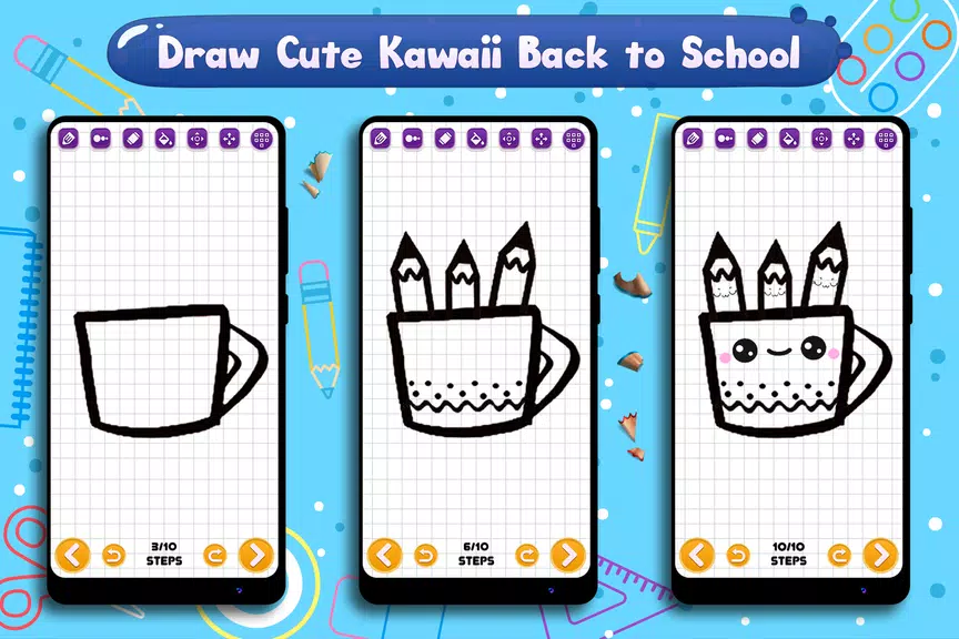 Learn to Draw School Supplies Zrzut ekranu 3