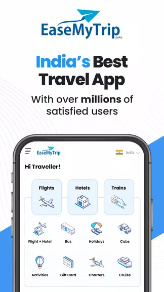 EaseMyTrip Flight, Hotel, Bus Captura de pantalla 0