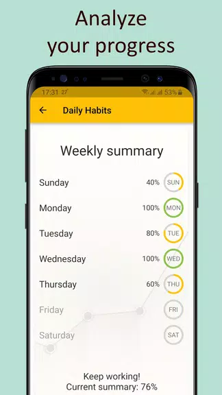 Daily activities tracker Captura de pantalla 2