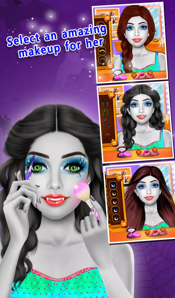 Halloween Makeover Salon Games Captura de tela 2