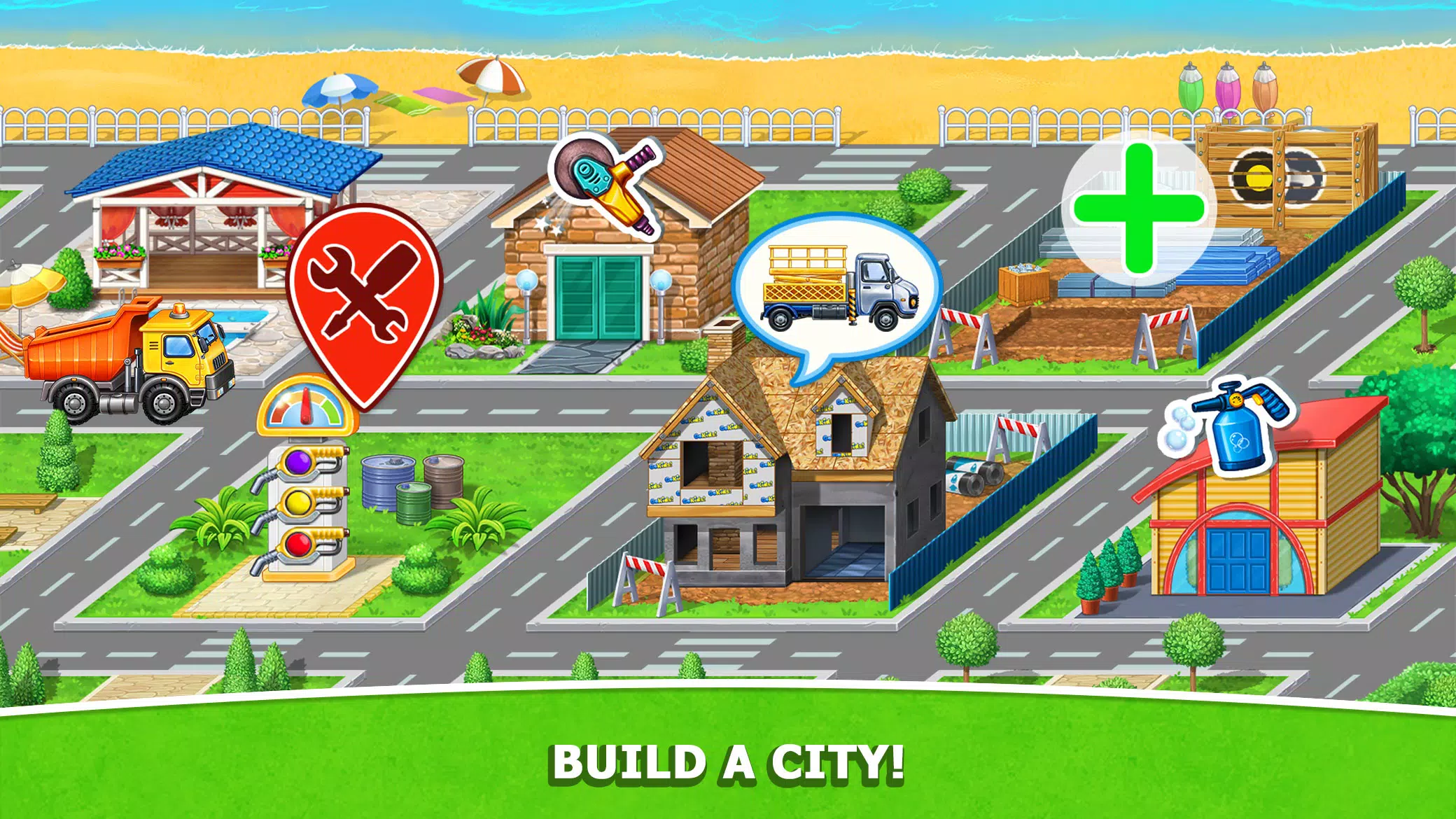 Kids Truck: City Builder Games स्क्रीनशॉट 0