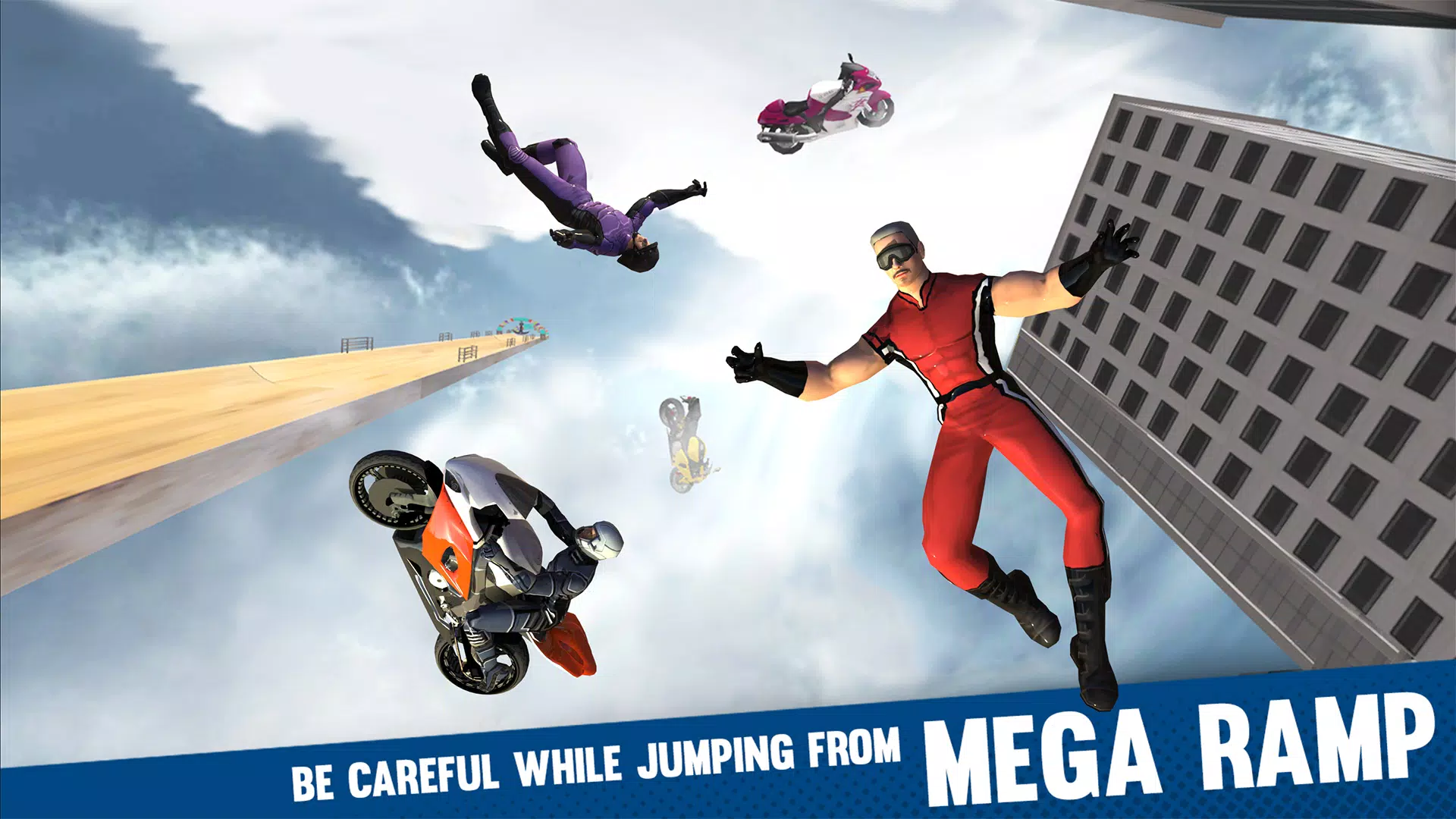 Super Hero Bike Mega Ramp Скриншот 2