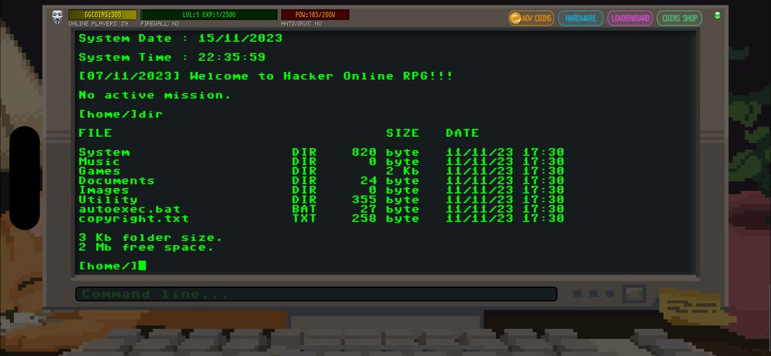 Hacker Online RPG Capture d'écran 2