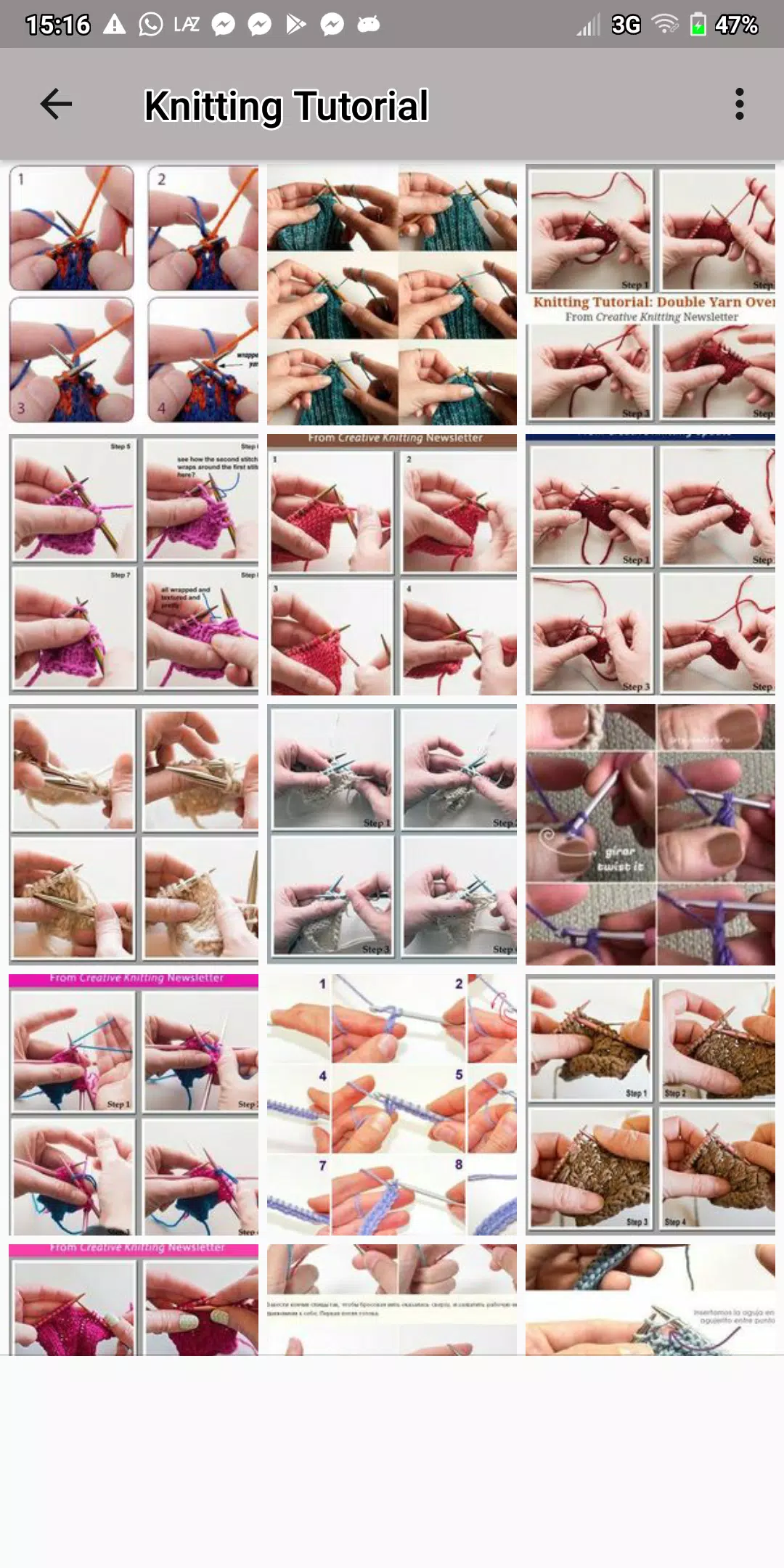 Knitting Tutorial Zrzut ekranu 2