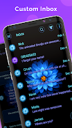 Blue Blossoms SMS Theme Screenshot 0