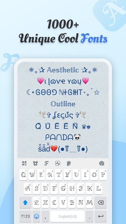 Schermata Cool Fonts – Keyboard & Themes Mod 1