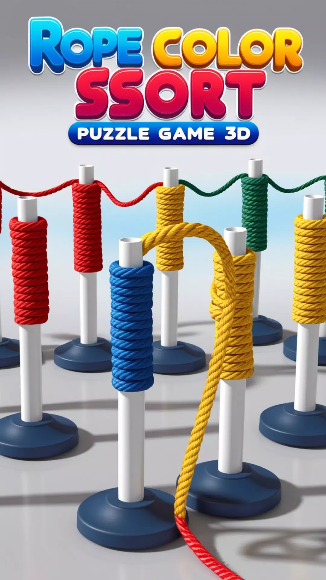 Rope Color Sort Puzzle Game 3D Ekran Görüntüsü 3