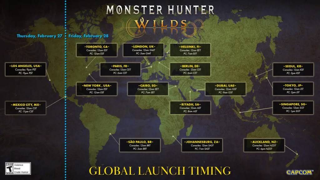 Monster Hunter Wilds Fecha de lanzamiento y tiempos