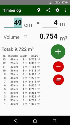 Schermata Timberlog - Timber calculator 2