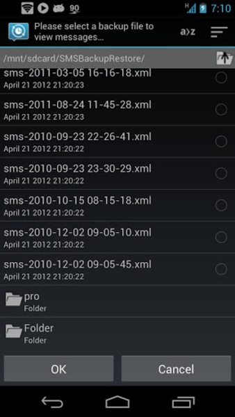 SMS Backup and Restore Screenshot 2