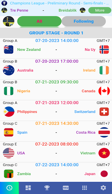 Female Cup Matches Zrzut ekranu 0