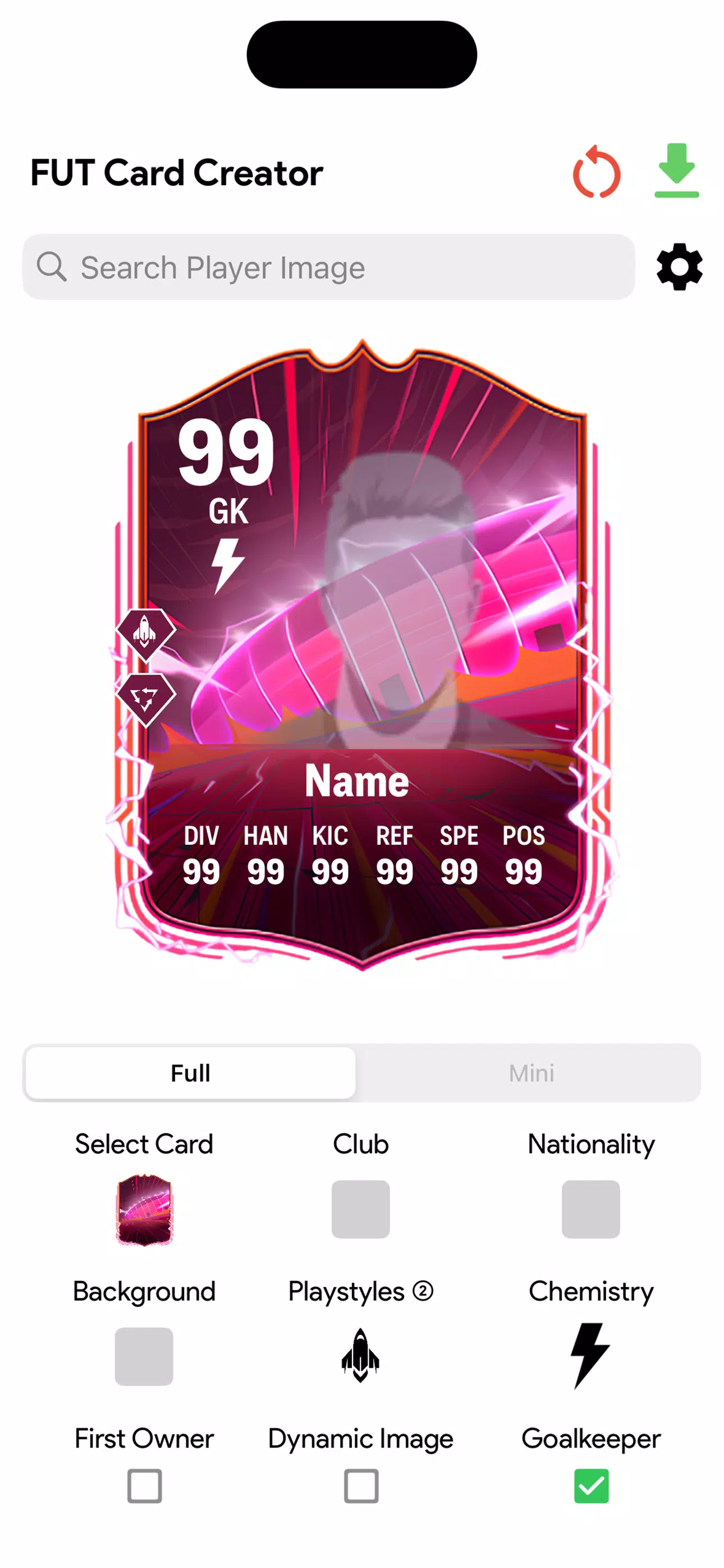 FC Card Creator 25应用截图第1张