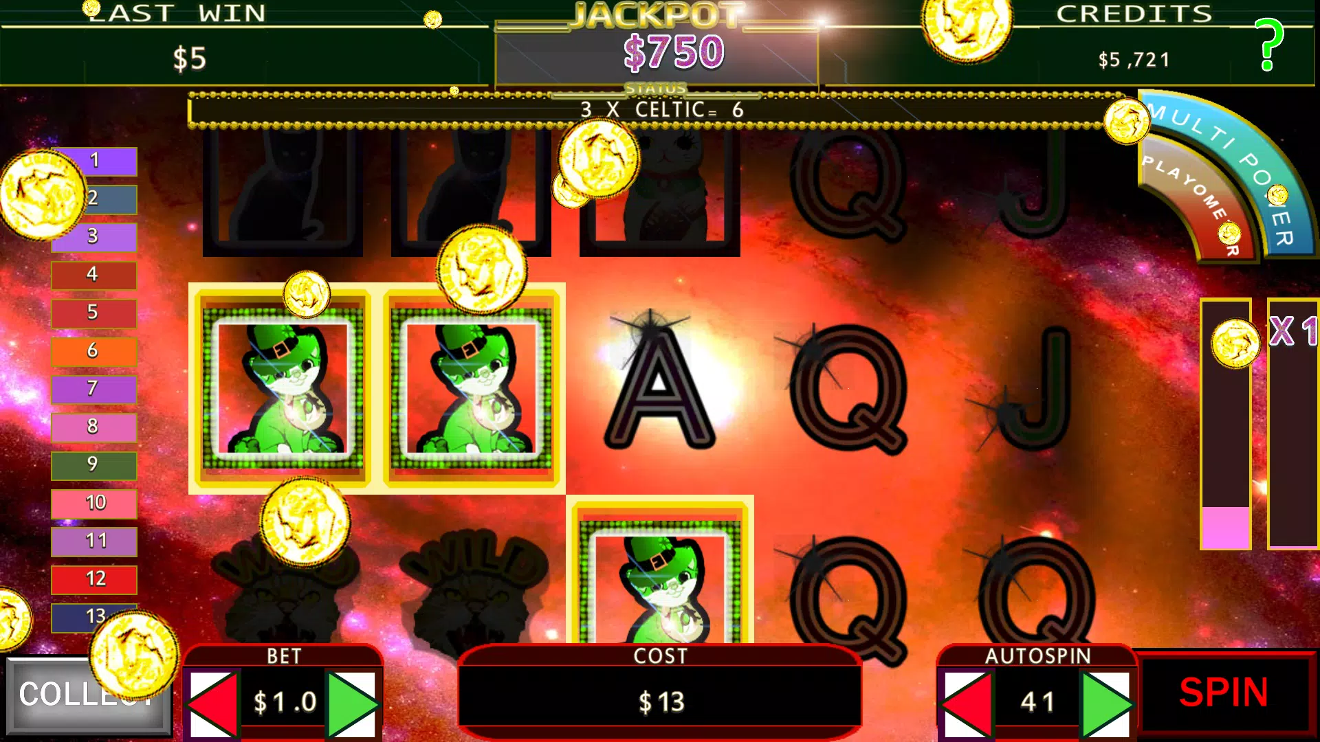 Lucky Beckoning Kitty Fruit Machine Captura de tela 2