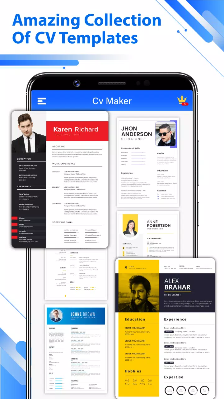 Resume Builder - PDF CV Maker Ekran Görüntüsü 2