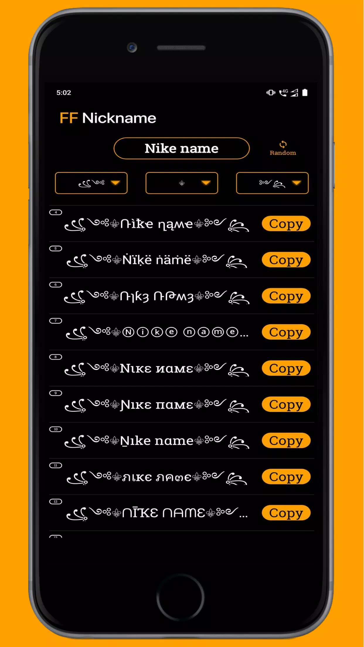 FF Name Creator - Nickname Generator For Games 스크린샷 3