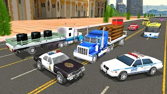 Transporter Truck Driving 3D Captura de pantalla 1