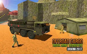 Offroad US Army Truck Driving ภาพหน้าจอ 2