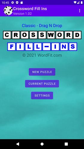 Drag-n-Drop Crossword Fill-Ins Capture d'écran 0