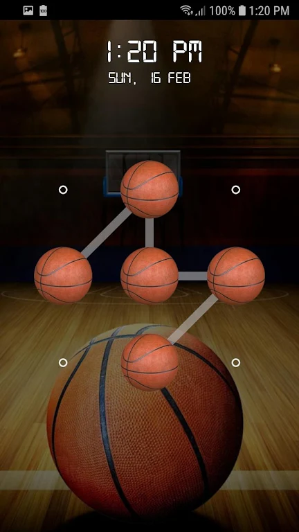 Basketball Screen Lock Pattern Capture d'écran 0