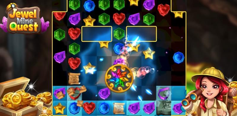 Jewel Mine Quest: Match-3 Ekran Görüntüsü 0