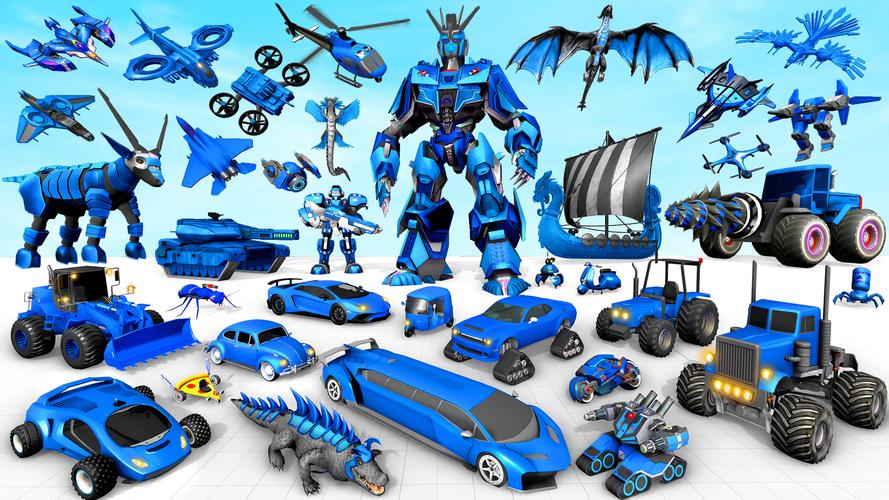 山羊机器人汽车游戏：机器人改造和格斗游戏应用截图第2张