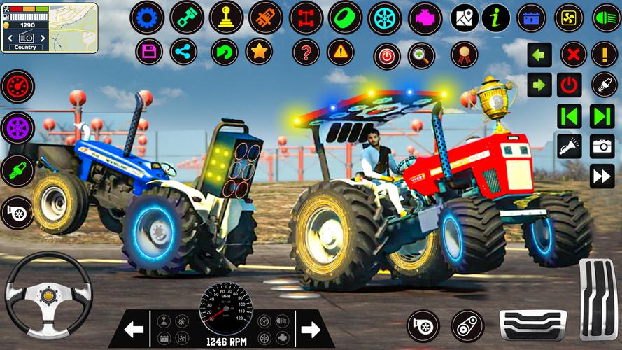 Indian Tractor Tochan Game 3d ภาพหน้าจอ 2