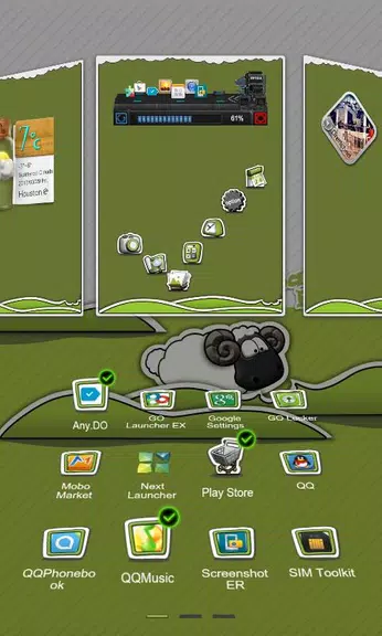 Schermata Next Launcher Theme P.Sheep 3
