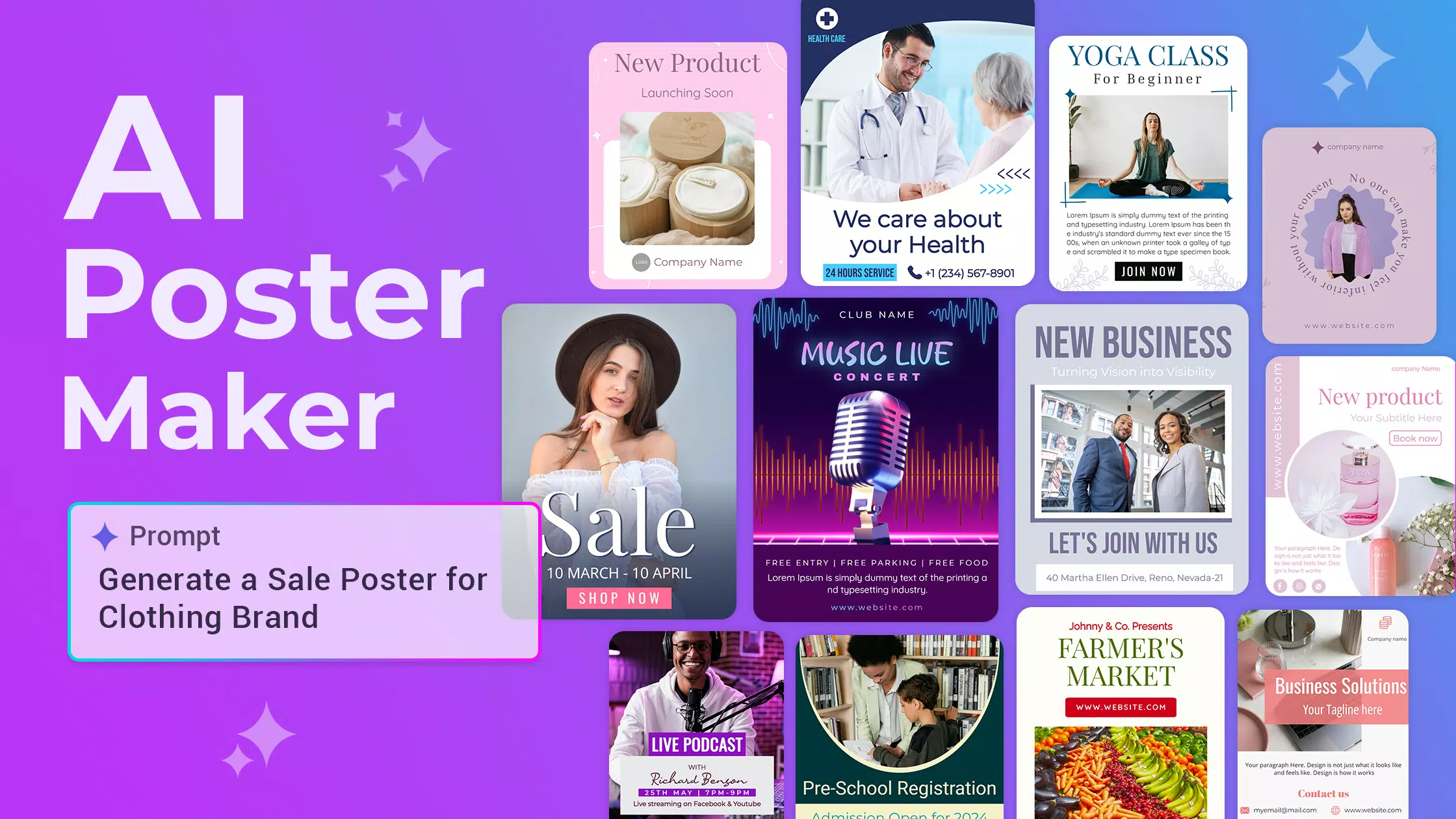 Poster Maker AI flyer maker ภาพหน้าจอ 0