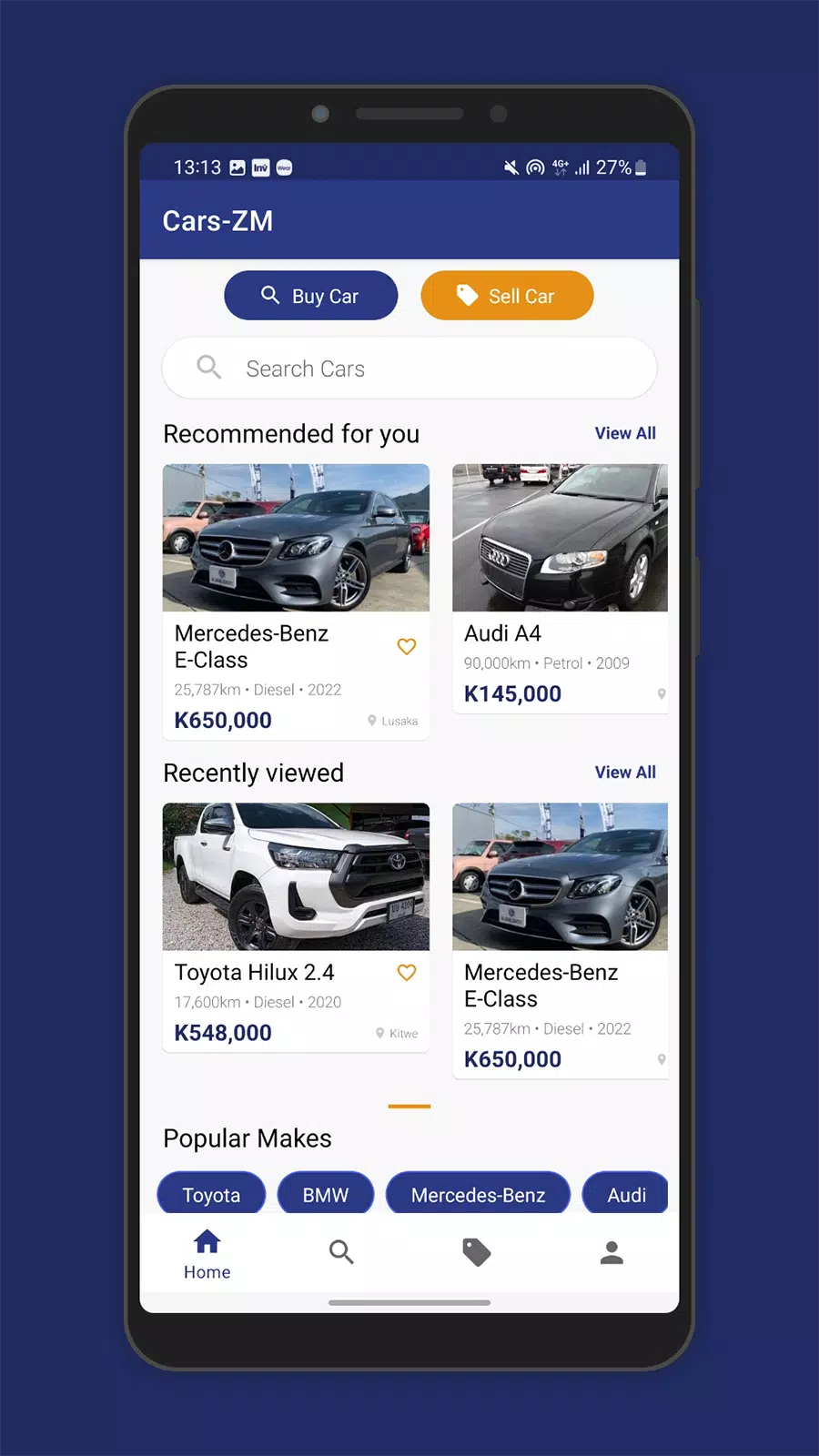 Cars Zambia - Buy & Sell Cars Ekran Görüntüsü 1