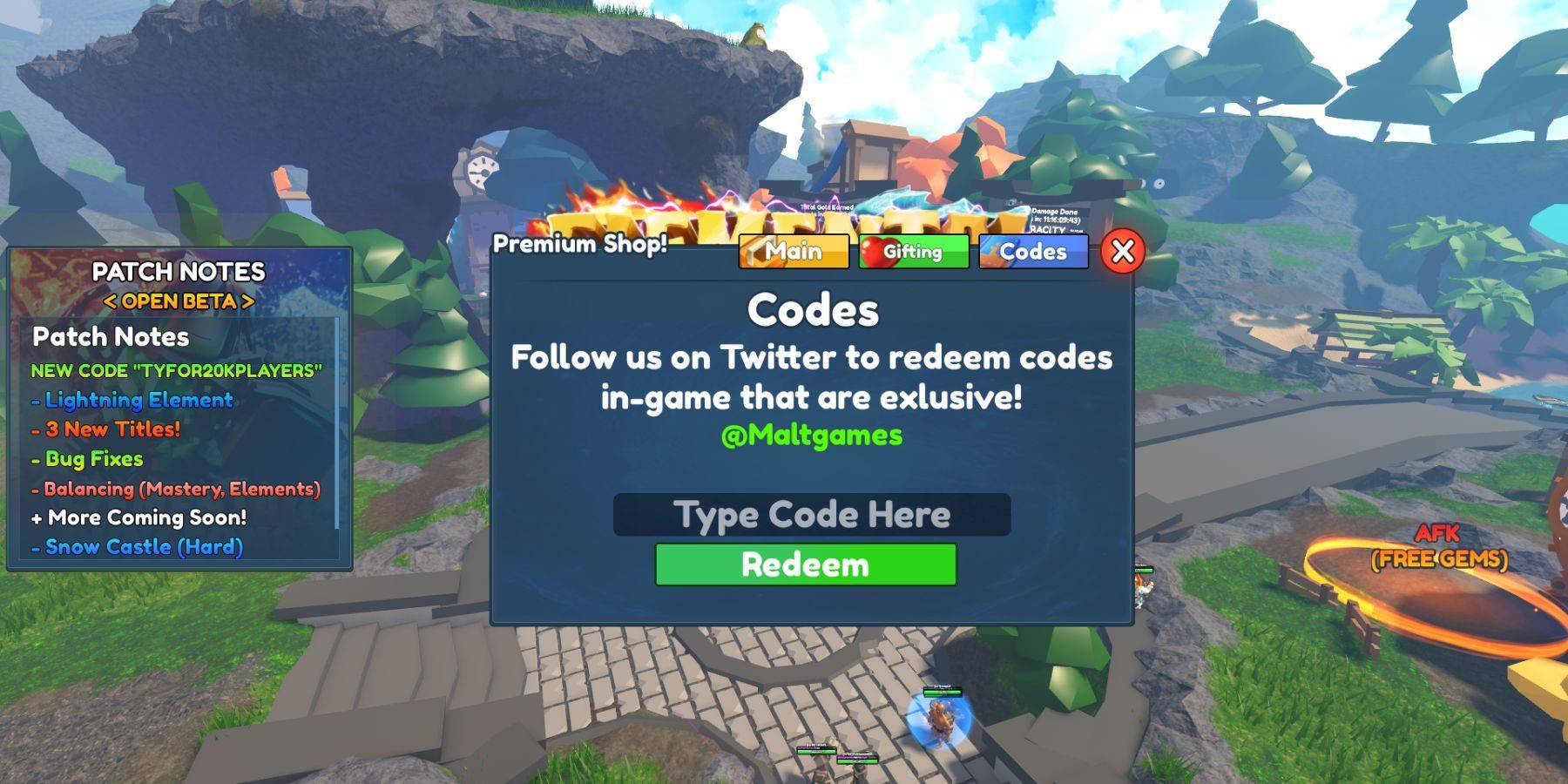 Redeeming Codes