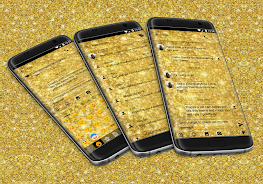 SMS Messages GlitterGold Glass應用截圖第0張