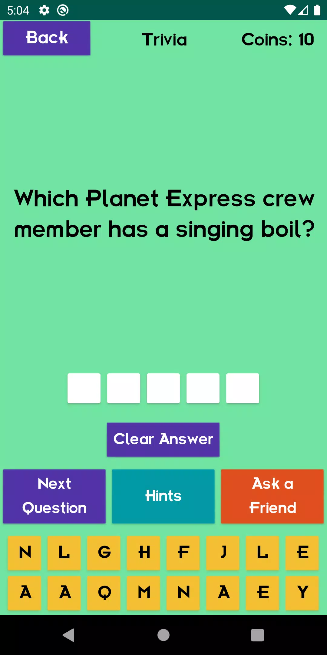 Quiz About Futurama Screenshot 2