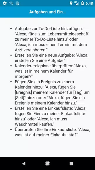 Befehle für Echo Dot Ảnh chụp màn hình 2