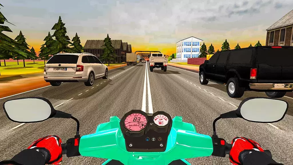 Highway Traffic Rider - 3D Bik Schermafbeelding 0