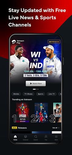 Xstream Play: Movies & Cricket স্ক্রিনশট 1