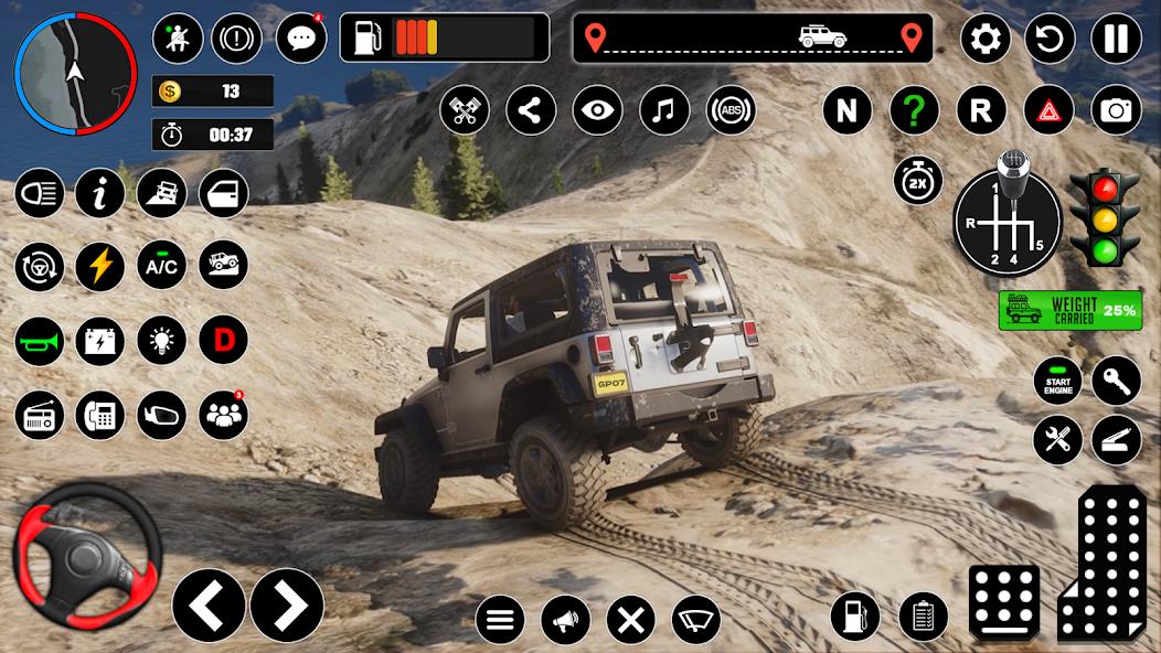 Offroad Jeep Driving & Parking Mod Captura de tela 3