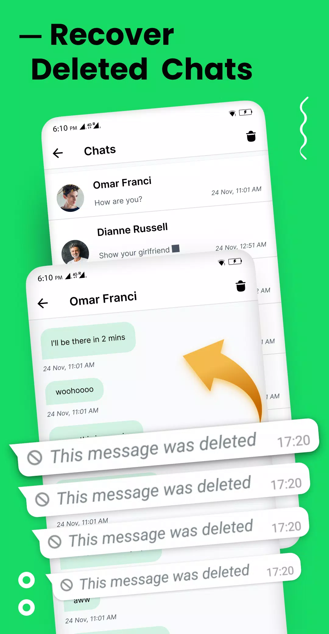 Delete Messages Recovery スクリーンショット 1