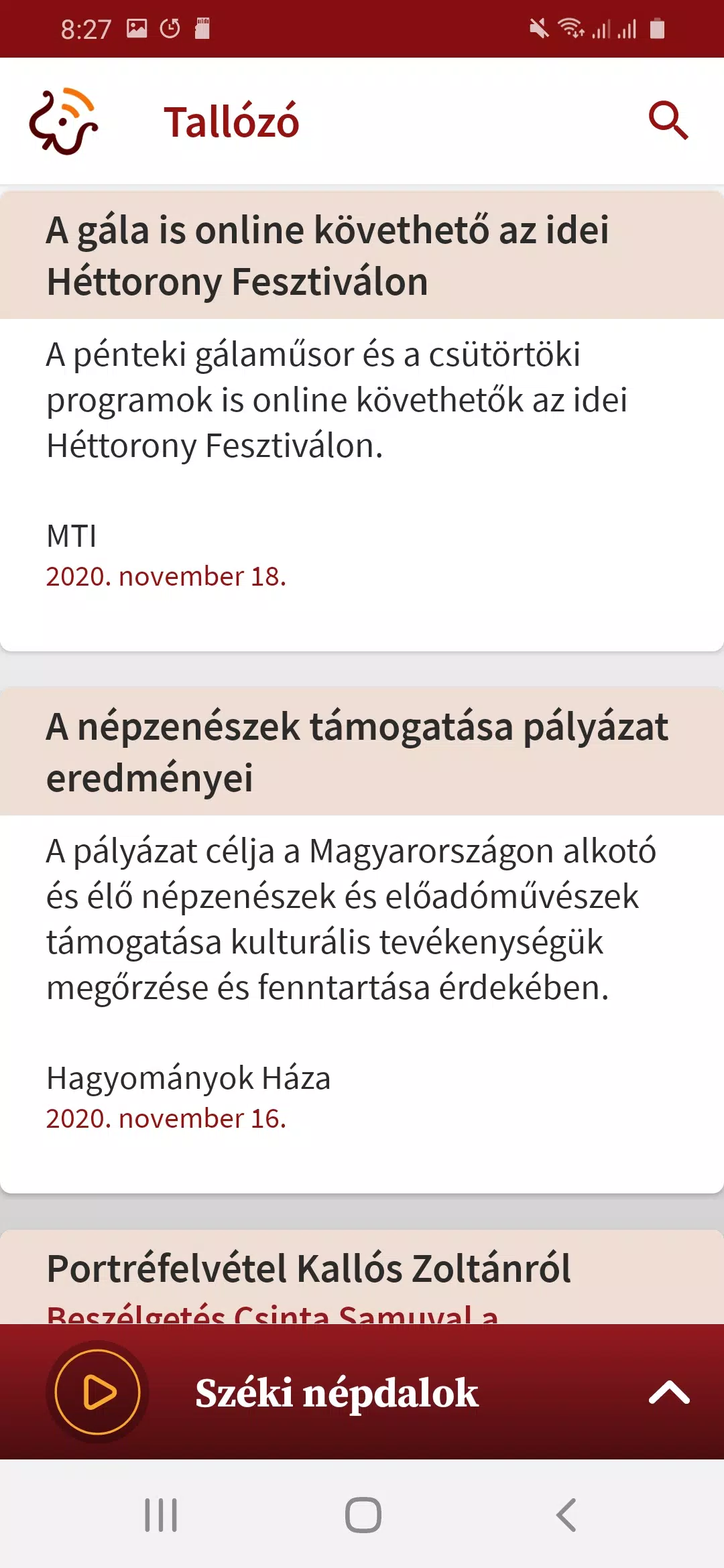 Folkrádió應用截圖第3張