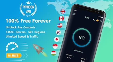 Typhoon VPN - Super Fast VPN Captura de pantalla 0