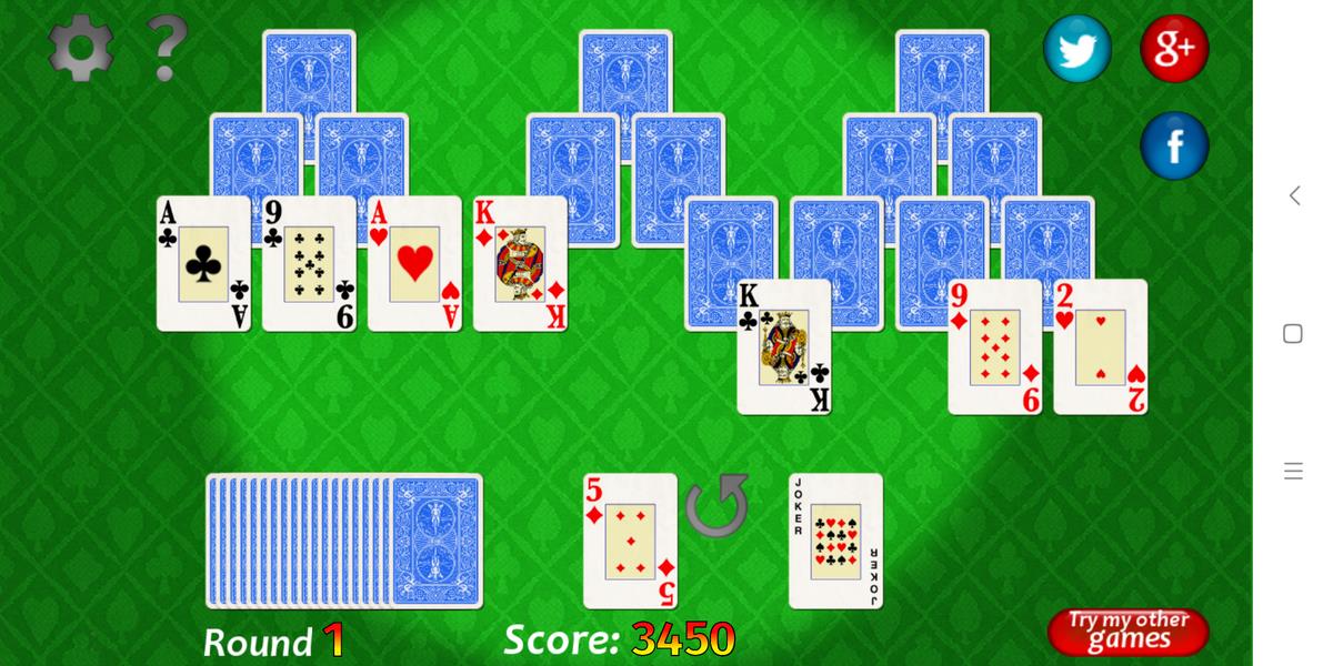 Vegas Solitaire TriPeaks Zrzut ekranu 1