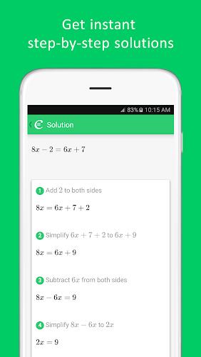 Cymath - Math Problem Solver Screenshot 1