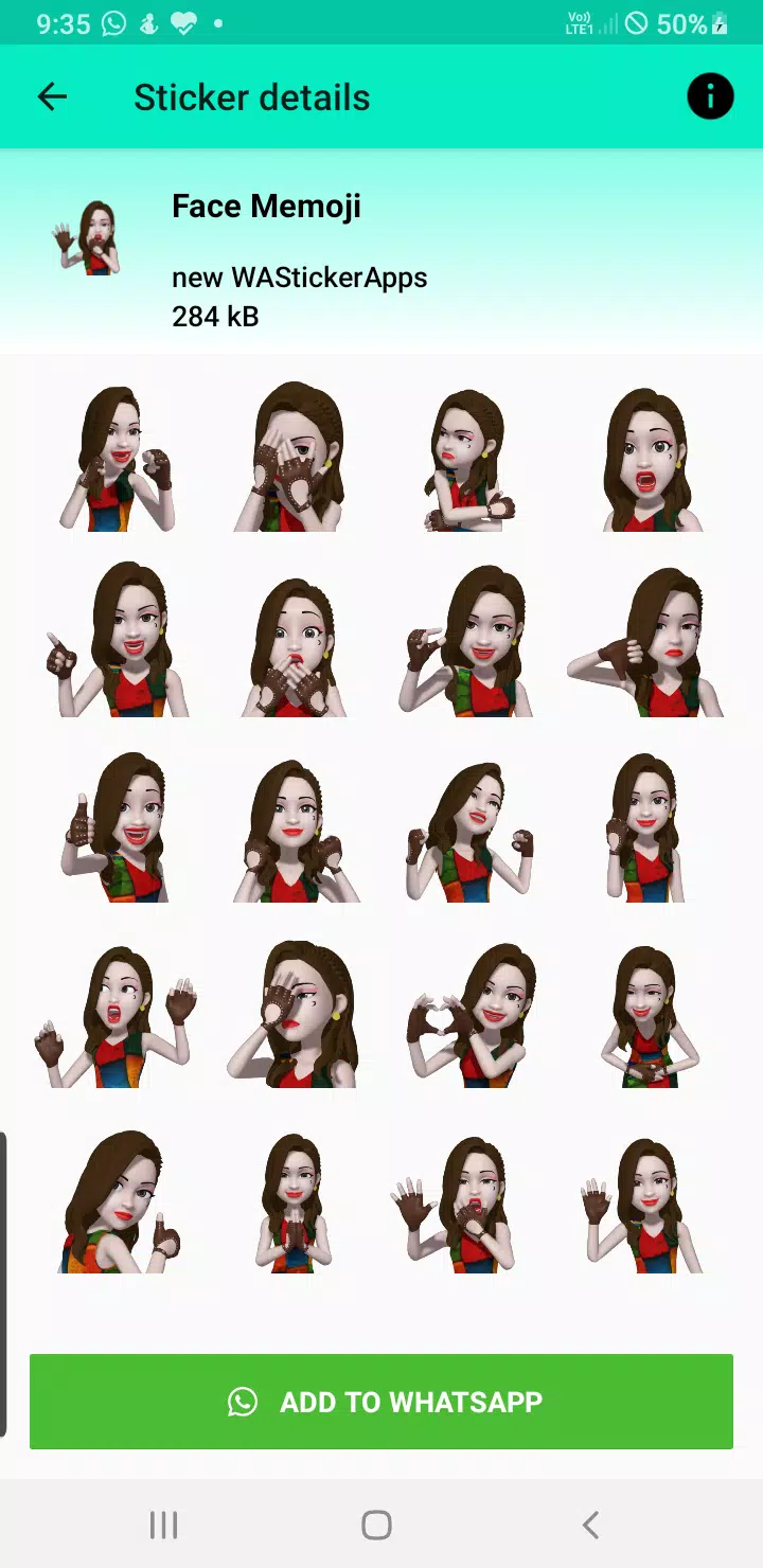 Schermata 3d emoji stickers for whatsapp 3