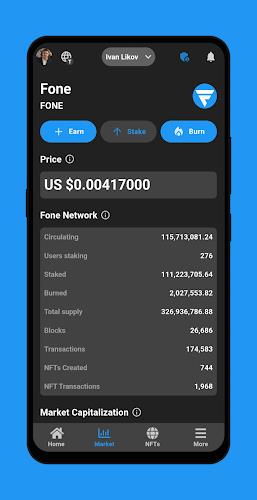 Fone Network AI, Earning, NFTs Скриншот 1