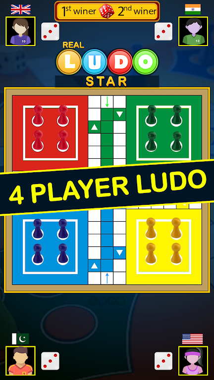 Real Ludo Star King : Board Game Ekran Görüntüsü 1