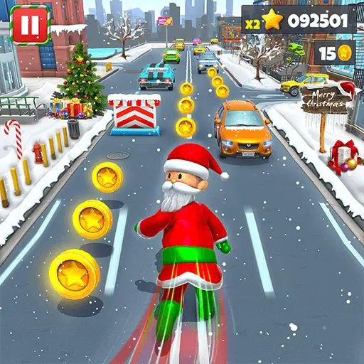 Xmas Santa Surfer Running Game