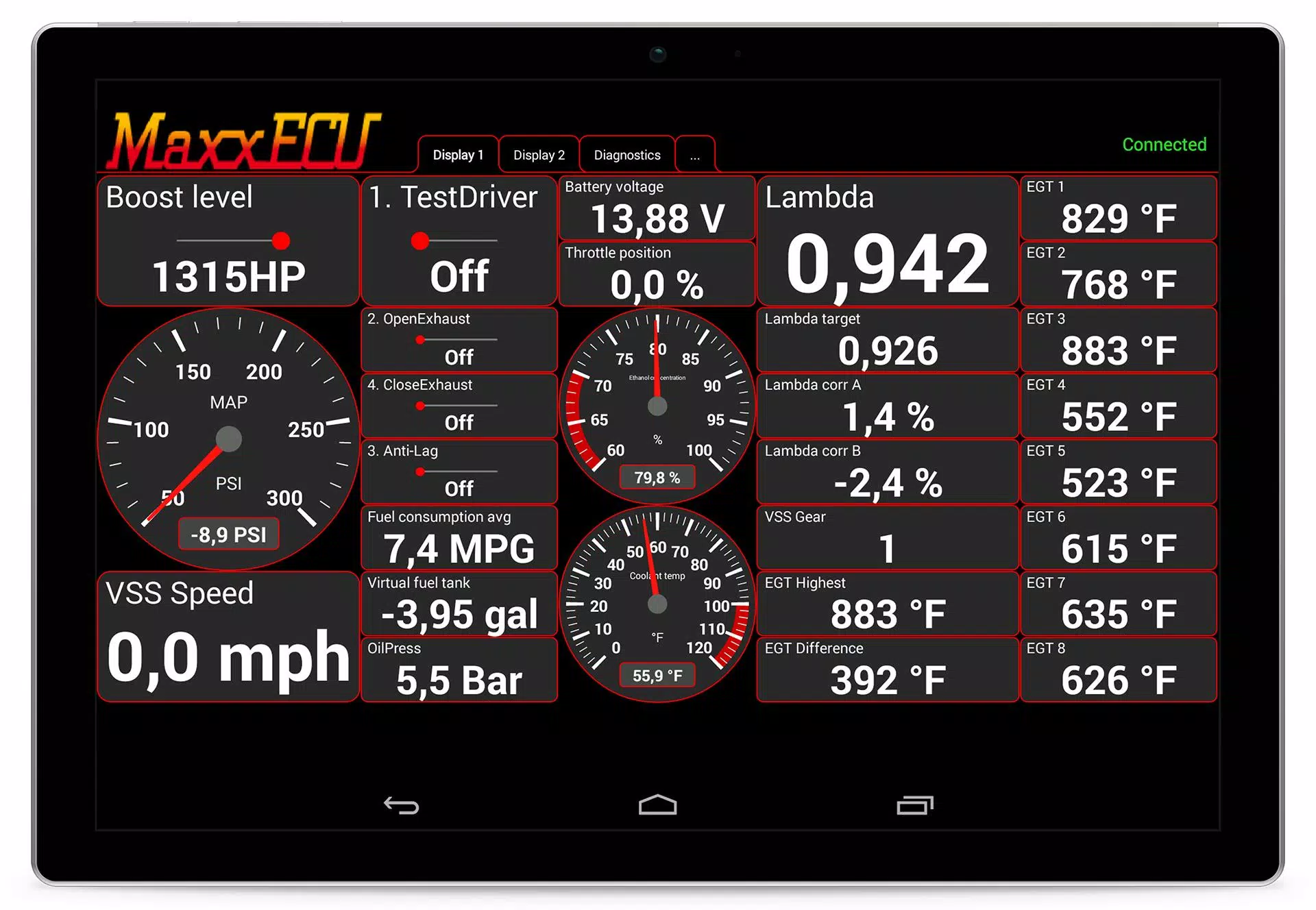 MaxxECU MDash Capture d'écran 2