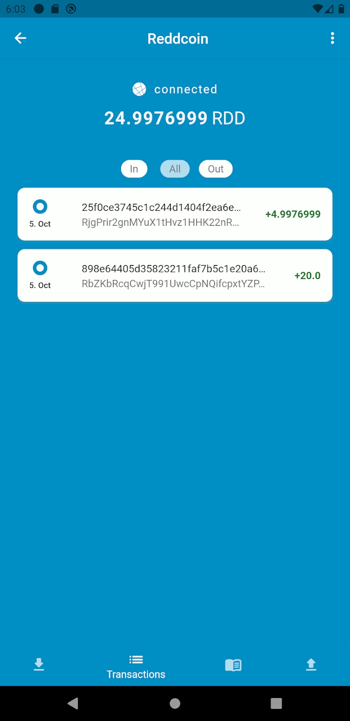 Reddcoin Mobile Wallet 스크린샷 3