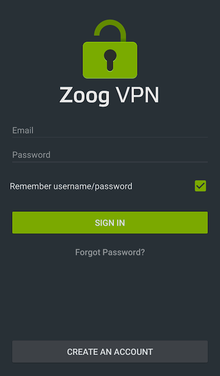 Zoog VPN Captura de pantalla 1