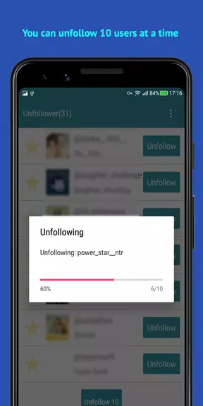 Unfollow Users Cleaner ဖန်သားပြင်ဓာတ်ပုံ 2